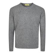 Gestructureerd Crew Neck Shirt Drumohr , Gray , Heren