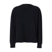 Zwarte Crewneck Sweater met Micro Pailletten Fabiana Filippi , Black ,...