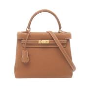 Pre-owned Leather handbags Hermès Vintage , Brown , Dames