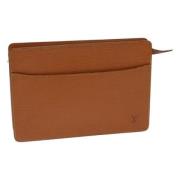 Pre-owned Leather clutches Louis Vuitton Vintage , Brown , Dames