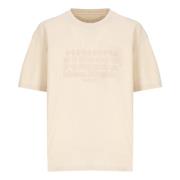 Geborduurd katoenen T-shirt voor mannen Maison Margiela , Beige , Here...