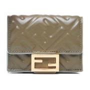 Luxe Dames Portemonnee van Lamsvacht Fendi , Gray , Dames