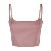 Roze Wol Kasjmier Crop Top Max Mara , Pink , Dames