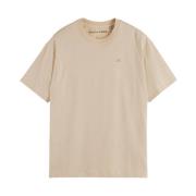 Essentieel Logo T-shirt voor Mannen Scotch & Soda , Beige , Heren