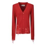 Stijlvolle Cardigan voor een Trendy Look MM6 Maison Margiela , Red , D...