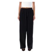 Wijde Katoenen Track Pant Wardrobe.nyc , Black , Dames