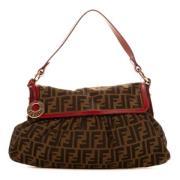 Pre-owned Canvas shoulder-bags Fendi Vintage , Brown , Dames