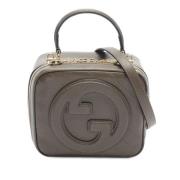 Pre-owned Leather handbags Gucci Vintage , Brown , Dames