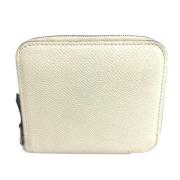 Pre-owned Leather wallets Hermès Vintage , White , Dames