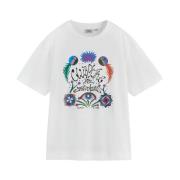 Borst Artwork Loose Fit T-shirt Scotch & Soda , White , Dames