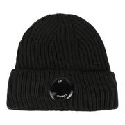 Fijne Merino Lens Beanie C.p. Company , Black , Heren