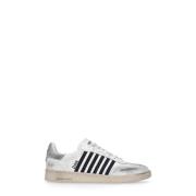 Witte Suède Leren Heren Sneakers Dsquared2 , White , Heren