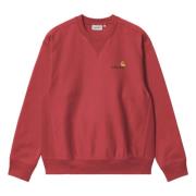 Amerikaans Script Hoodie Carhartt Wip , Red , Heren