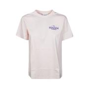 Korte mouwen palmboom t-shirt Ganni , Pink , Dames