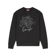 Geborduurde Star Tiger Sweater Kenzo , Black , Heren