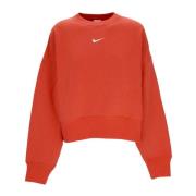 Cropped Crewneck Sweatshirt Phoenix Fleece Nike , Orange , Dames