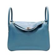 Pre-owned Leather handbags Hermès Vintage , Blue , Dames