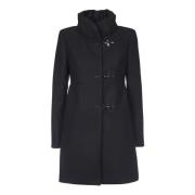 Romantische Zwarte Jas Aw24 Fay , Black , Dames