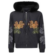 Bont Hoodie met Voorkant Print Acne Studios , Black , Heren