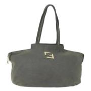 Pre-owned Leather fendi-bags Fendi Vintage , Gray , Dames