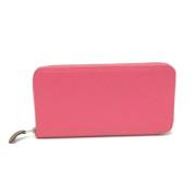 Pre-owned Leather wallets Hermès Vintage , Pink , Dames