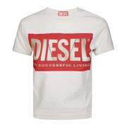 Logo T-malun T-shirt voor vrouwen Diesel , White , Dames