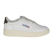 Lage Leren Medalist Sneakers Autry , White , Dames