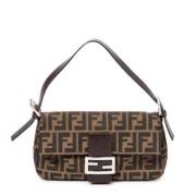 Pre-owned Canvas shoulder-bags Fendi Vintage , Brown , Dames