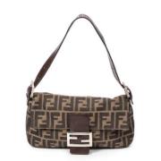 Pre-owned Canvas shoulder-bags Fendi Vintage , Brown , Dames