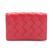 Pre-owned Leather wallets Bottega Veneta Vintage , Red , Dames