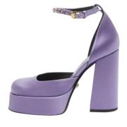 Pre-owned Satin heels Versace Pre-owned , Purple , Dames