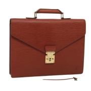 Pre-owned Leather briefcases Louis Vuitton Vintage , Brown , Dames