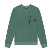 Lichtgekleurde 'Bryan' crewneck sweatshirt Kultivate , Green , Heren