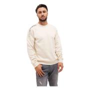 Casual Beige Sweater voor Heren Emporio Armani , Beige , Heren