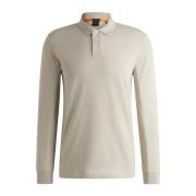 Heren Passerby Lange Mouw Polo Shirt Hugo Boss , Beige , Heren