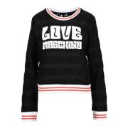 Stijlvol Bedrukte Sweater voor Vrouwen Love Moschino , Black , Dames