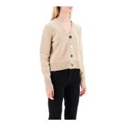 Zachte wollen vest met V-hals Tory Burch , Beige , Dames