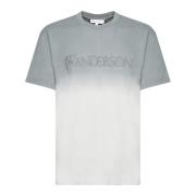 T-shirt met gradiënt effect en ronde hals JW Anderson , Gray , Heren