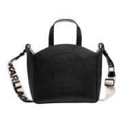 Cirkel Handtas met Verstelbare Band Karl Lagerfeld , Black , Dames