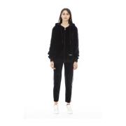 Hooded Monochrome Sweatshirt-pak Baldinini , Black , Dames