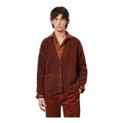 Oversized Biologische Wol Vest Massimo Alba , Brown , Heren