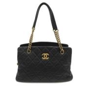 Pre-owned Leather chanel-bags Chanel Vintage , Black , Dames