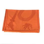 Pre-owned Fabric scarves Hermès Vintage , Orange , Dames