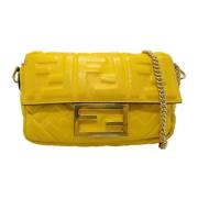 Pre-owned Leather fendi-bags Fendi Vintage , Yellow , Dames