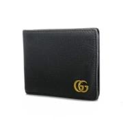 Pre-owned Leather wallets Gucci Vintage , Black , Dames