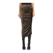 Taupe Knie Rok Rick Owens , Brown , Dames