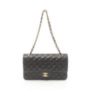 Pre-owned Leather chanel-bags Chanel Vintage , Black , Dames