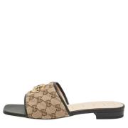 Pre-owned Canvas flats Gucci Vintage , Brown , Dames