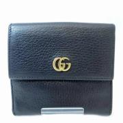 Pre-owned Leather wallets Gucci Vintage , Black , Dames