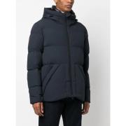 Sierra Supreme Blauwe Stretch Nylon Puffer Woolrich , Blue , Heren